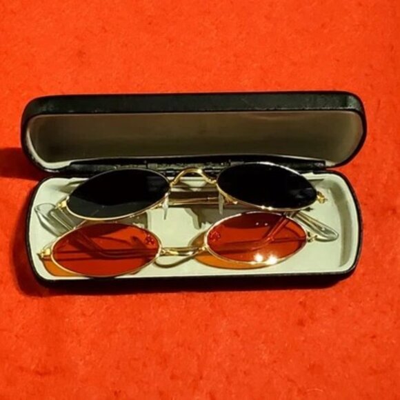 2 new Pair Sunglasses - New W/ used Travel Case - Unisex - Save $ - Picture 3 of 6